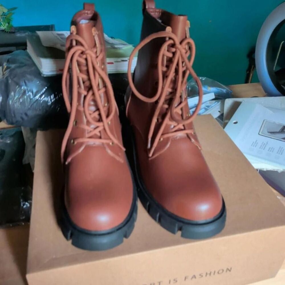 Women's Brown and Tan Boots